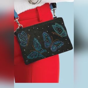 Brighton Sparkle Butterfly Crossbody Bag NWT